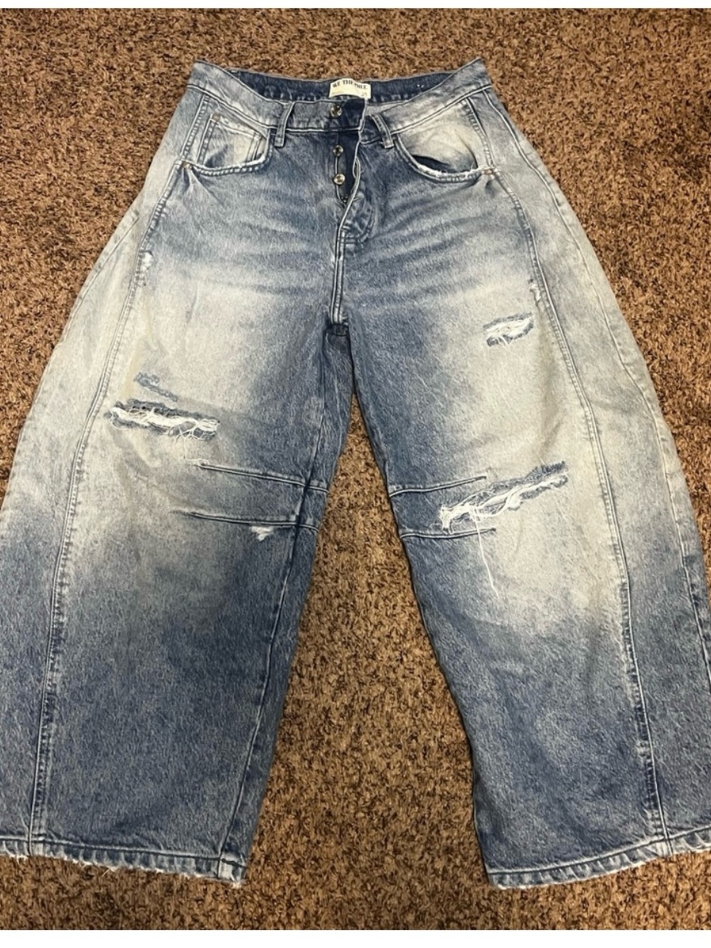 We The Free Distressed Blue Boyfriend Jeans